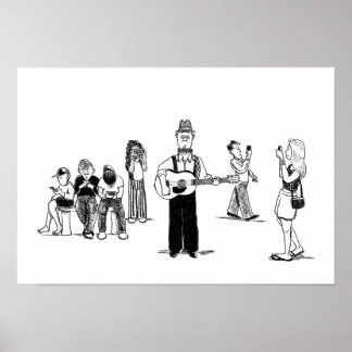 poster de músico ao vivo