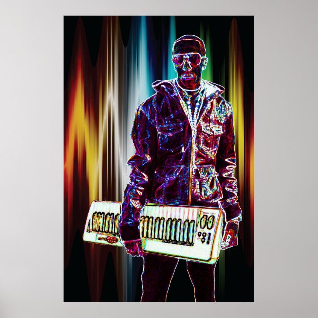 poster de músico do teclado A PARTIR DE 8,99 (Frente)