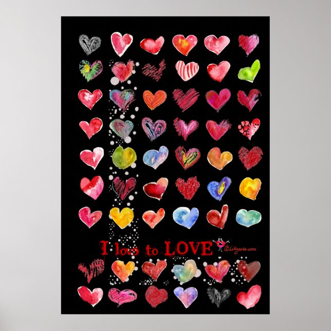 Poster de namorados de  em preto (Frente)
