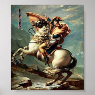 Poster de Napoleão: Atravessando os Alpes para um