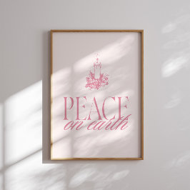 Poster de Natal da Pink Peace on Earth Candle