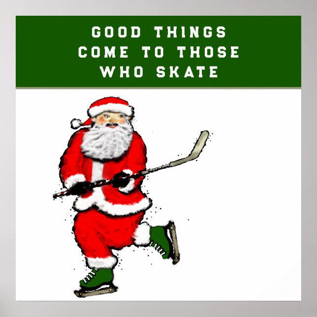 Poster de Natal de Hockey (Frente)