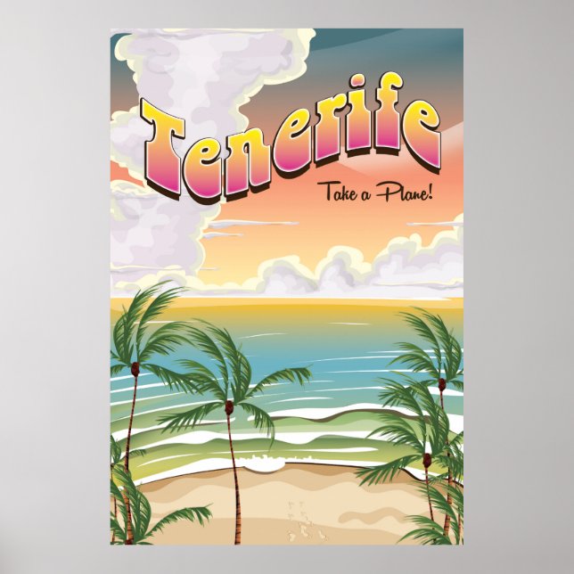 Poster de Natal de praia em Tenerife (Frente)