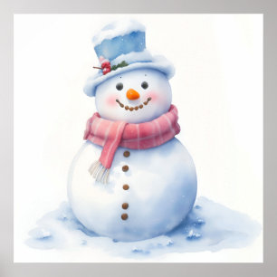 Poster de Natal de Snowman