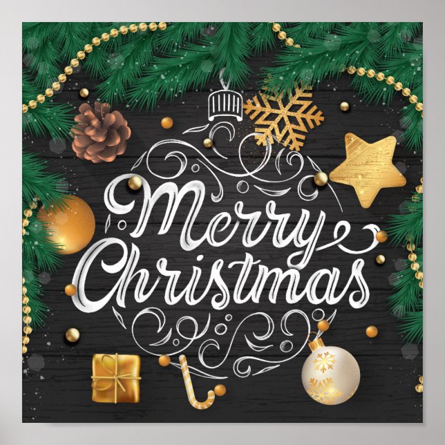 Poster de Natal decorativo (Frente)