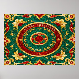 Poster de Natal Floral Decorativo