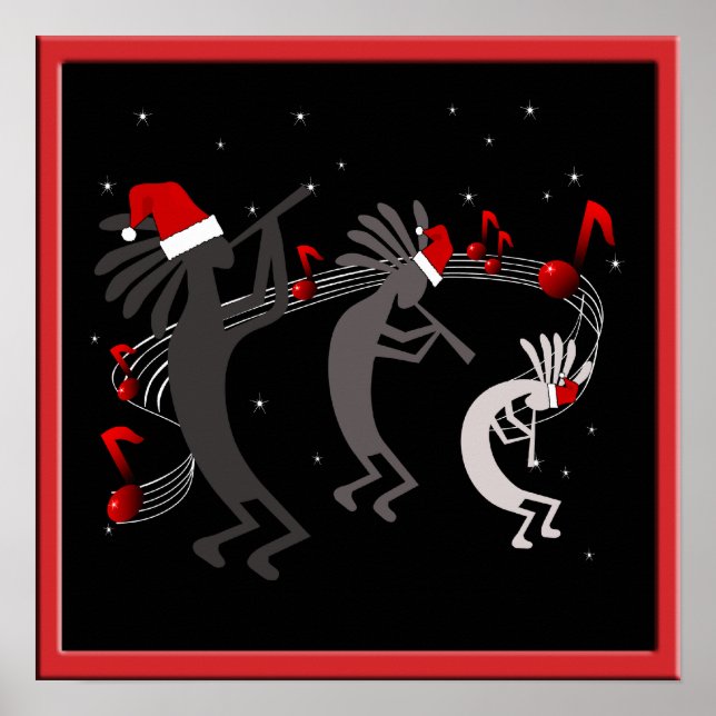Poster de Natal Kokopelli (Frente)