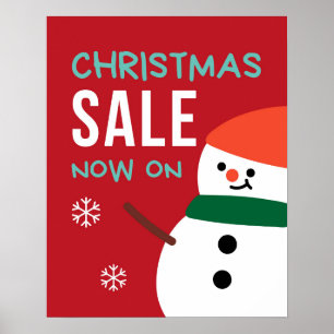 Poster de Natal, Sinal de Natal Snowman