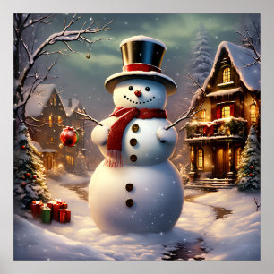 Poster de Natal Snowman