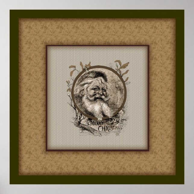 Poster de Natal Thomas Nast Santa Claus (Frente)