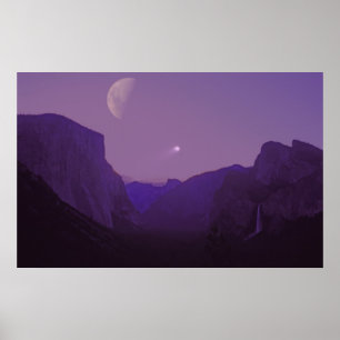 poster de navegação Celestial do vale de Yosemit