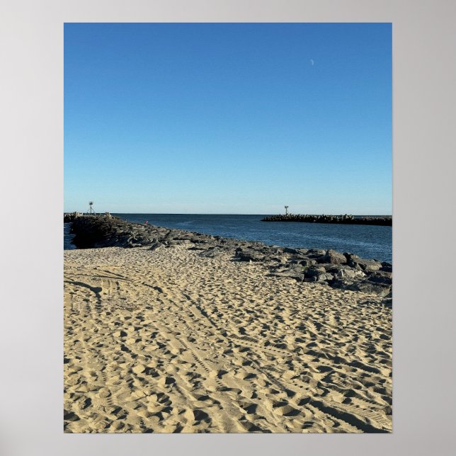 Poster de Navegação do Oceano de Praia (Frente)