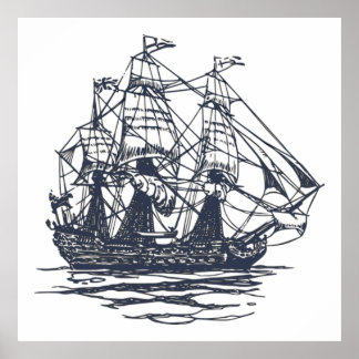 Poster de navio náutico