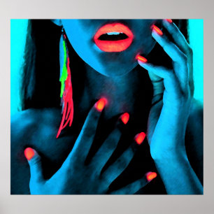 Poster de néon da arte