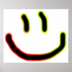 Poster de néon do sorriso