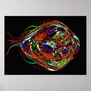 Poster de néon dos peixes