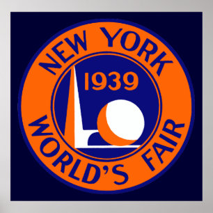 Póster De New York a feira 1939 de mundo