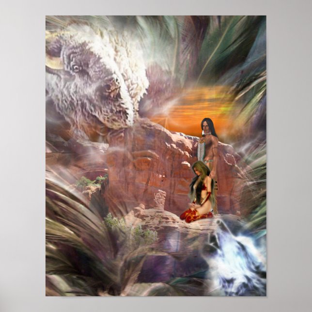 Poster de Noite de Casamento Indiano Americano (Frente)