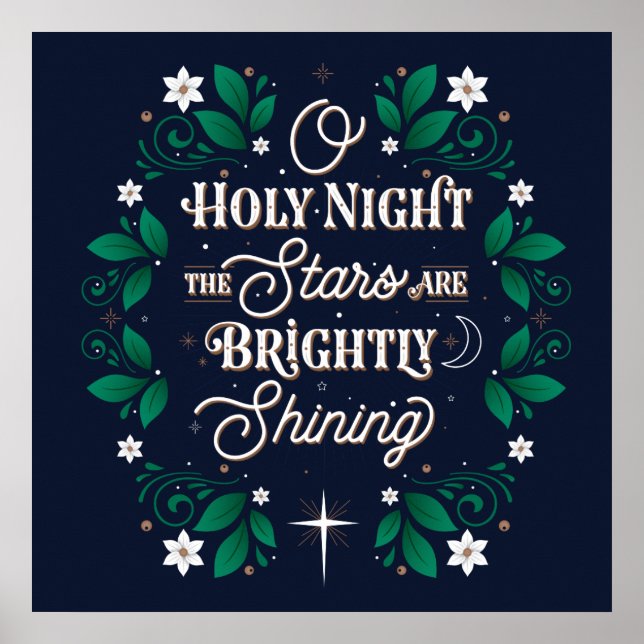 Poster de Noite Santa 24x24 (Frente)