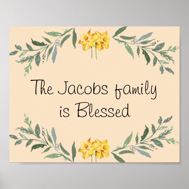 Poster de Nome de Família Abençoada (Frente)