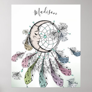 Poster de nome personalizado do Dreamcatcher