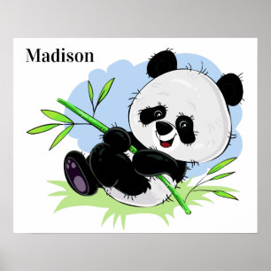poster de nome personalizado do Panda