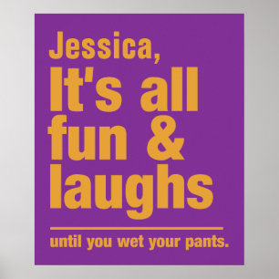 Poster de nome personalizado FUN & LAUGHS