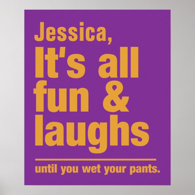 Poster de nome personalizado FUN & LAUGHS (Frente)