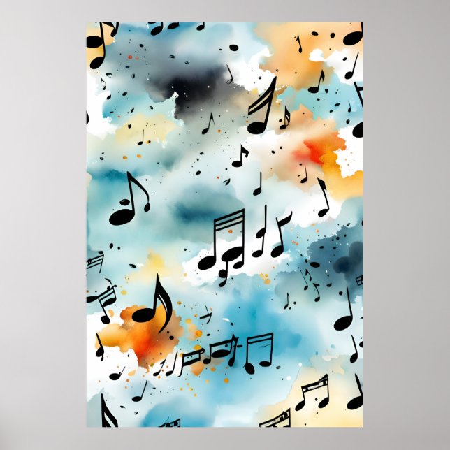 POSTER de notas musicais AI (Frente)