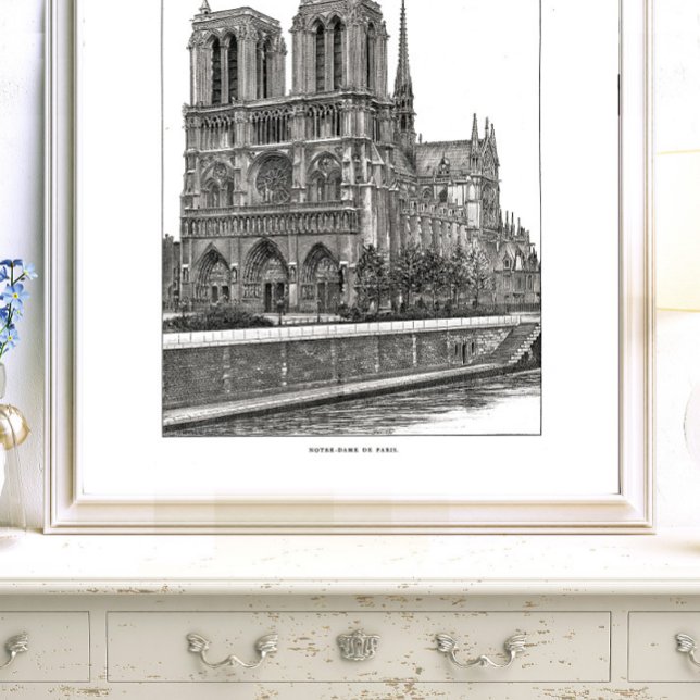 Poster de Notre Dame de Paris 12"x16" (Criador carregado)