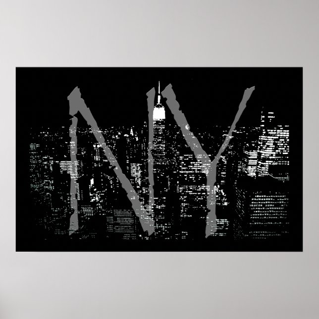 Poster de Nova Iorque para o Impressão Noturno de  (Frente)
