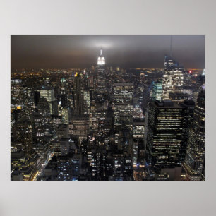 Poster de Nova York - Impressão Noite de Nova Yor