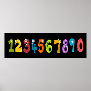Poster de Números Whimsical