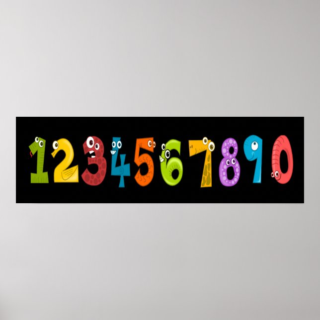 Poster de Números Whimsical (Frente)