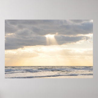 Poster de Nuvens de Partida de Raios Sun Inspiraci