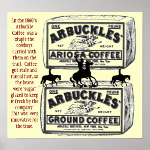 Poster De "o café Arbuckles que ajudou a vitória o oest