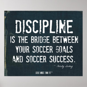 Poster de objetivos de futebol em Denim estripado 