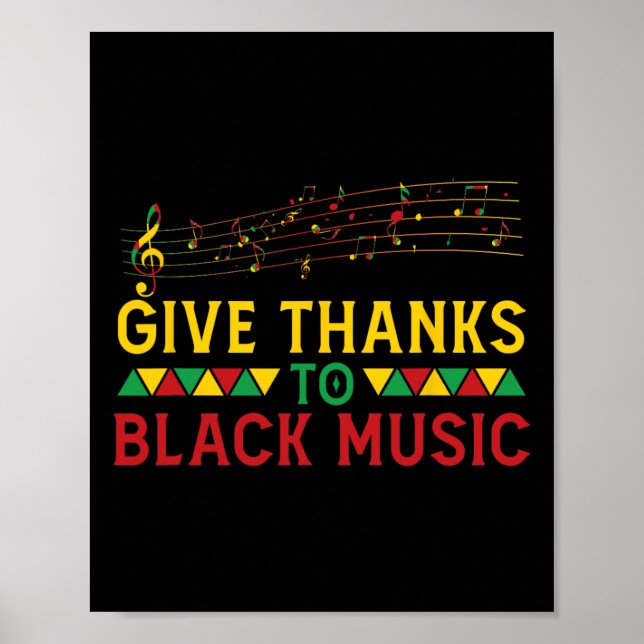 Poster Dê Obrigados A Black Music - História Mês J (Frente)