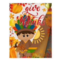 Dê Obrigados - Nativo Americano Boy & Tipi