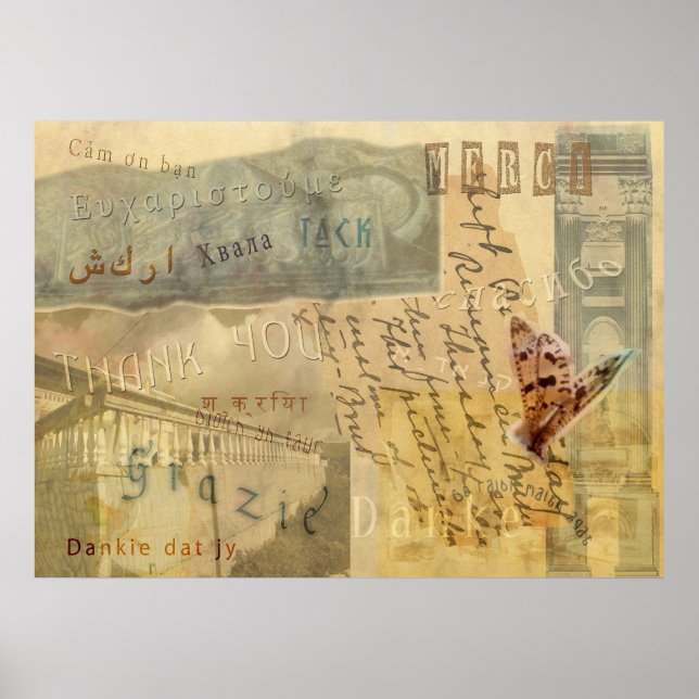 Póster Dê Obrigados para a Ação de Graças (Frente)