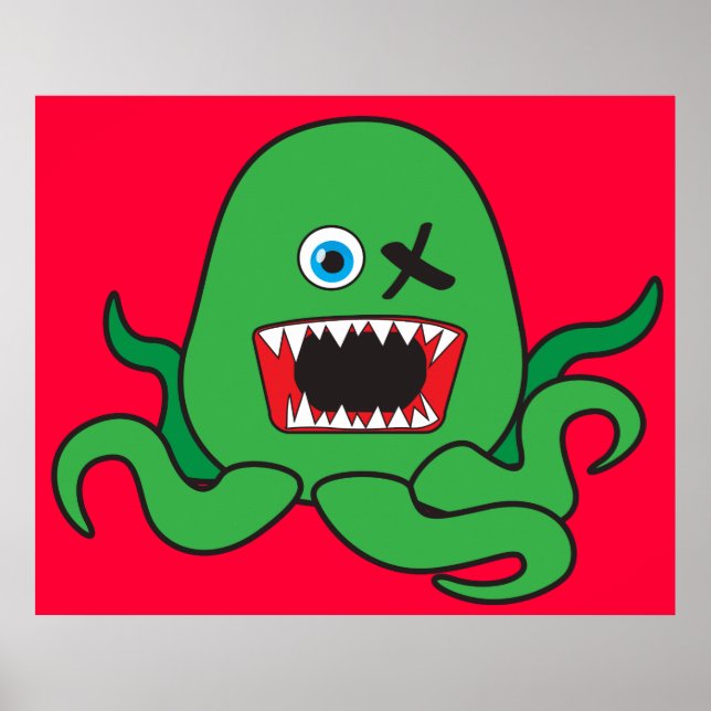 Poster de Octomonster Verde (Frente)