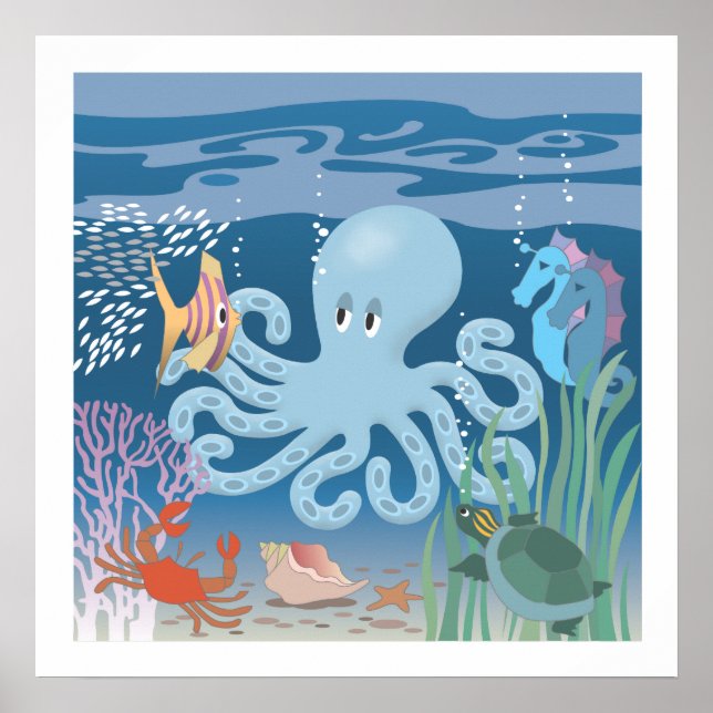 Poster de Octopus 20x20 (Frente)