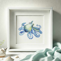 Poster de Octopus de Cor Azul