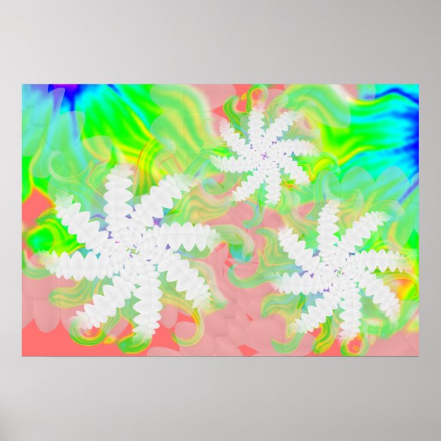 Poster de Odontologia de Sorriso de Dentes Corados (Frente)