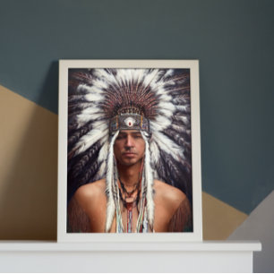 Poster de Ojibwa Americano Nativo