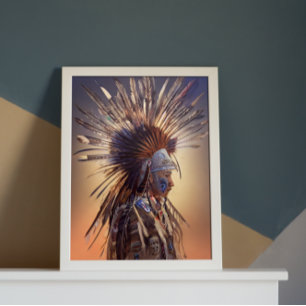 Poster de Ojibwe Americano Nativo