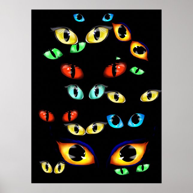 Poster de Olhos Halloween (Frente)