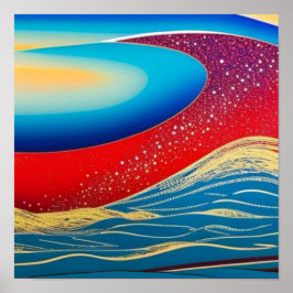 Poster de Onda Red Sparkle