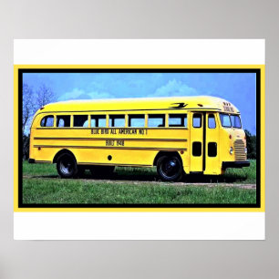 Poster de ônibus escolar