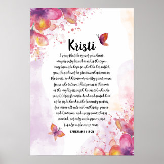 Poster de Oração de Caligrafia Personalizada, Eph.